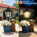 Solar Highland Cow Outdoor Statue, Garden Decor with Flowerpot & Lantern - Image 4