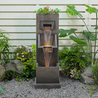 Sunlinua 35H Modern Outdoor Water Fountain with 3-Tiers - Image 4