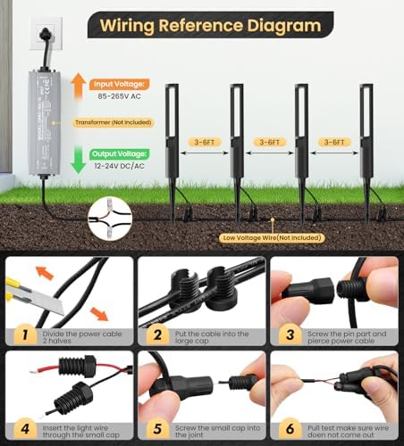 MEIKEE 5W Low Voltage Pathway Lights 2700K 250LM LED Landscape Lighting - Image 6