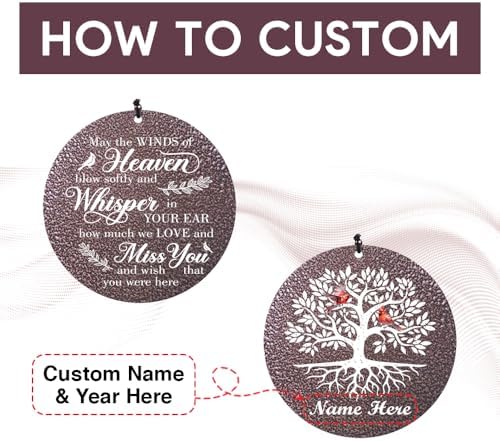 Personalized Sympathy Wind Chimes Life Tree Memorial Gifts - Image 3