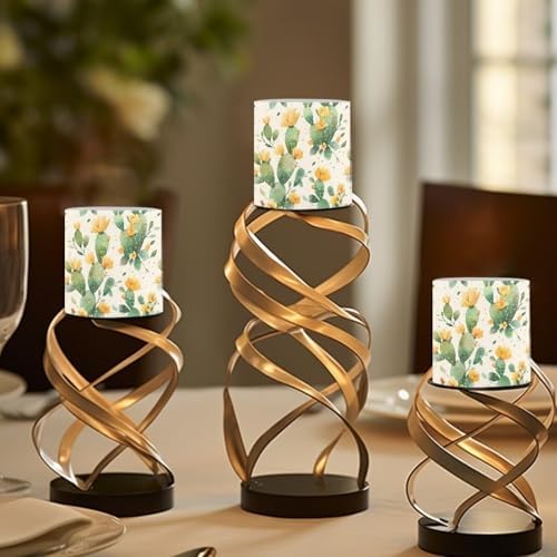 Cactus LED Flameless Candles with Realistic Dancing Flame Waterproof Battery Operated with Remote & Timer (4 Pack, 2.95x2.87 Inch) Outdoor & Indoor Decor - Image 4