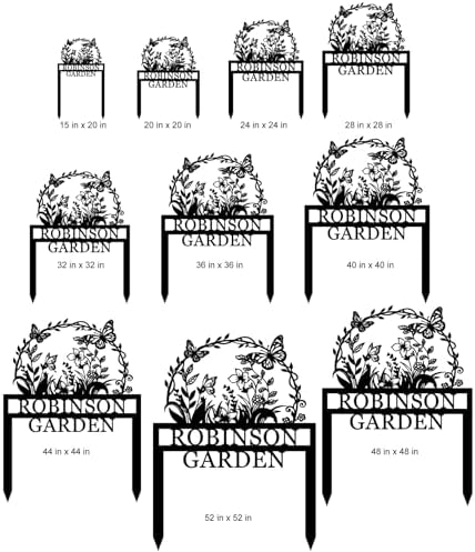 Custom Metal Flower Garden Sign with Stake, Personalized Butterfly Name Sign For Outdoor, Gardens Plaque, Remembrance Garden Signs - Image 6