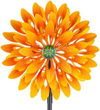 VEWOGARDEN Sunflower Wind Spinner with 6 Blades, Metal Kinetic Wind Spinners Outdoor for Yard, Garden, Lawn Decorations by VEWOGARDEN