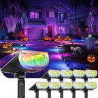 Linkind Halloween Solar Spotlights Outdoor Waterproof Multicolor 10 Pack by Linkind