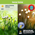 Flumy Solar Garden Lights Outdoor - 8 Pack 64 LED Firefly Lights Waterproof, Garden Decorations for Yard Patio Pathway Lawn Outside, Unique Gifts for Grandma Women, Solar Decor Warm White - Image 4