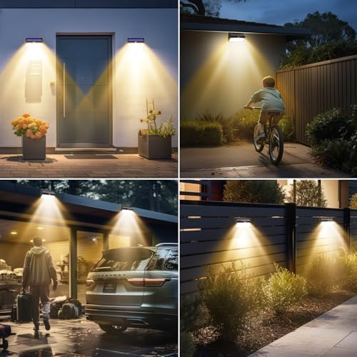 Peasur 368 LED Solar Motion Sensor Lights Outdoor Waterproof with 3 Modes - Image 6