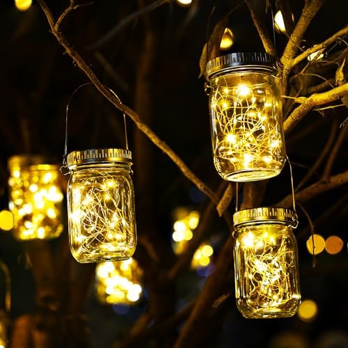 Cooo Garden Lantern Bundle — 12 Pack Mason-Jar Lanterns +2 Pack Mosaic Lanterns - Image 2