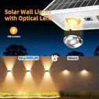 NIORSUN Solar Fence Lights Outdoor, 16 Pack Up and Down Waterproof Solar Wall Lights, Fence Lights with Lens, Warm & Cool White + RGB, Dusk to Dawn Lighting for Patio, Backyard, Pool, Railing (White) - Image 3
