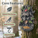 Tree Face Sculpture, Funny Old Man Tree Hugger Statue with Bird Feeder, 8" Tall Resin Yard Art for Garden & Patio, Whimsical Outdoor Decor, Unique Gift for Tree Lovers - Image 4