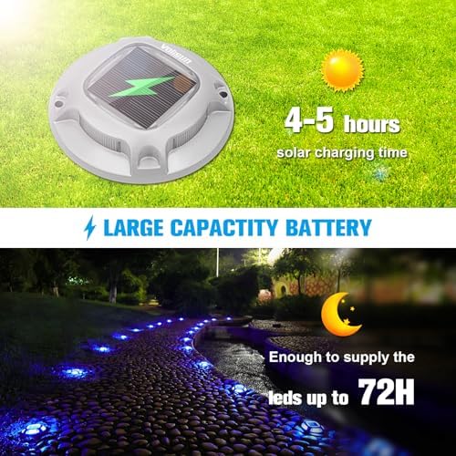VOLISUN Solar Driveway Marker Lights Dock Marine Led Deck Outdoor 20 Pack - Image 3