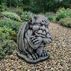 OLOMA Medieval Sleeping Gargoyle Concrete Garden Statue Winged Demon Gothic Outdoor Garden Decor Lawn Ornament Stone Mythical Creature Sculpture Yard Patio Porch Landscape Accent Gift - Image 6