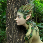 Mystical Tree Hugger Face Sculpture - Breathtaking Courtyard & Garden Ornament for a Whimsical Outdoor Space - Image 7
