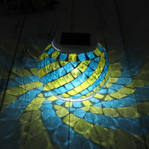 Solar Lawn Light Glass Ball Color Changing Waterproof Design - Image 3