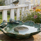 Decorative Bird Baths for Outdoor Bronze Bird Water Feeder Birdbath Bowl - Image 5