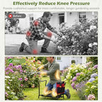 Goplus Garden Kneeler and Seat, Heavy-Duty Garden Bench w/Large Tool Pouch, Widen EVA Foam Kneeling Pad, Portable Gardening Helper for Women Men Seniors, Foldable Garden Stool for Kneeling & Sitting - Image 5