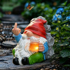 Funny Garden Gnomes Statues Outdoor Decor, Solar Gnomes Outdoor Decorations for Yard, Patio, Lawn, Porch, Home, Garden Gnome Christmas Birthday Day Gifts for Mom Men Women by Unknown
