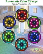 Biling Solar Pathway Lights Uplight Sidelight 8 Pack Multi Color - Image 6
