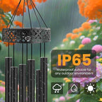 42" Solar Deep Tone Wind Chimes for Outside Clearance, Solar Large Metal Windchimes for Loss of Loved One, Memorial Heavy Duty Chimes Outdoor for Garden,Sympathy Gifts,Black - Image 2