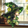 Leafy Forest Witch Acrylic Suncatcher by AVAGAN