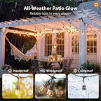 addlon 50FT Outdoor String Lights with Remote Dimmable Waterproof Patio - Image 5