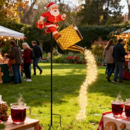 Christmas Santa Solar Kettle Lights Decorative Christmas Pathway Lights - Image 2