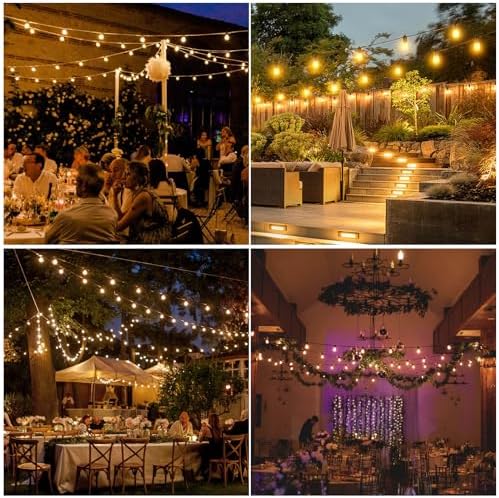208FT(196+12) Solar String Lights Outdoor Waterproof, Solar Powered Patio Light with 60+3 Dimmable S14 Edison Bulbs Shatterproof & Remote Control, Solar String Lights for Outside Garden Backyard - Image 7