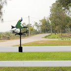 Metal Rooster Weather Vane, Retro Style, Suitable for Rooftop Villas and Peacock Weather vanes; Ideal for Sheds, courtyards, and gazebos. (Rooster D) - Image 3