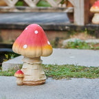 Mushroom Decor Fairy Garden Accessories - Outdoor Garden Decor Mushrooms Ornament for Garden Decoration Garden Gnome's Favorite Mushroom Statues (12.2” Red) - Image 4