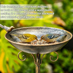 27.6" H Cast Iron BirdBaths for Outdoors,Metal Bird Bath for Outside - Image 5