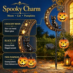 Halloween Moon Cat Solar Stake Light Pumpkin Lantern Outdoor Garden Ornamen - Image 5
