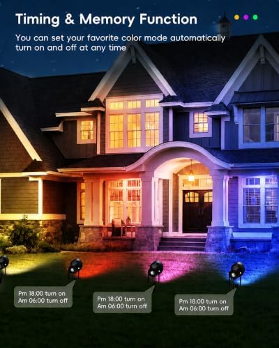 Halloween RGBW Spotlight Outdoor with APP & Remote Control, 4 Pack - Image 4