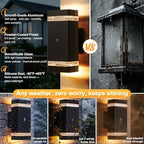 LMP Dusk to Dawn Outdoor Lighting,Aluminum IP65 Waterproof Wall Porch Light - Image 3