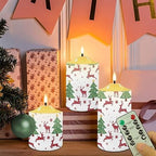 Cozeyat Christmas Decoration Flameless Electric Candles with Remote Battery Operated Christmas Tree Elk Design Waterproof Flameless Candles, Flameless Bullet Floating Candles 3 Pieces - Image 5