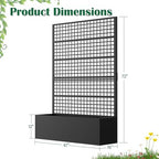 Metal Planter Box with Trellis 47" L x 16" W x 72" H - Image 3