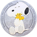 Roman Snoopy Hug Stepping Stone, 12-inch Diameter, Resin, Home, Garden, Outdoor by Roman