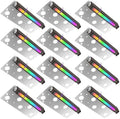 7 Inch Retaining Wall Light Fixture Swivel, RGB Hardscape Paver Lighting, 5W 200LM Color Changing Hardscape Lighting Low Voltage, 12V-24V, IP65 Waterproof Outdoor Step Light, ETL, 12-Pack by Sofiton