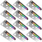 7 Inch Retaining Wall Light Fixture Swivel, RGB Hardscape Paver Lighting, 5W 200LM Color Changing Hardscape Lighting Low Voltage, 12V-24V, IP65 Waterproof Outdoor Step Light, ETL, 12-Pack by Sofiton