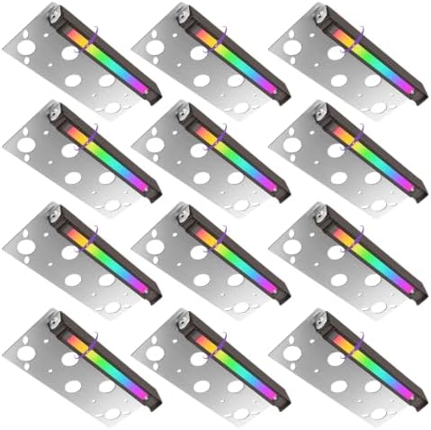 7 Inch Retaining Wall Light Fixture Swivel, RGB Hardscape Paver Lighting, 5W 200LM Color Changing Hardscape Lighting Low Voltage, 12V-24V, IP65 Waterproof Outdoor Step Light, ETL, 12-Pack by Sofiton