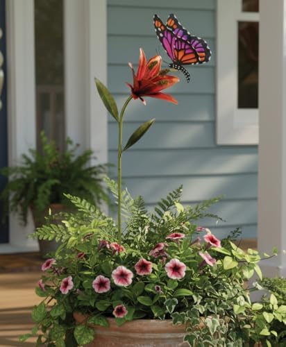 Regal Art & Gift Flower Garden Stake, Handcrafted Metal Yard Art Decor - Image 4