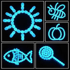500 Pcs Glow in the Dark Rocks,White Glow Pebbles 0.8 Inch, - Image 5