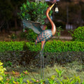 48'' Large Heron Garden Statue with Solar Lantern by ViteenLight