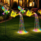 Solar Hummingbird Garden Lights with Watering Can Lantern, Pathway Lights for Garden Lawn Patio Pond Driveway Porch, Outdoor Decorative Lighting for Christmas Halloween Thanksgiving Spring Summer by Vukjep