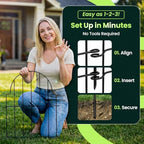 Decorative Garden Fence Panels 19 Pack - 16in (H) x 20ft Metal Animal Barrier Fencing, No-Dig Black Wire Border for Flower Beds, Patio, Yard, Landscaping - Image 5