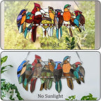 Capulina Tiffany Birds Stained Glass Window Panels Hangings - Image 6
