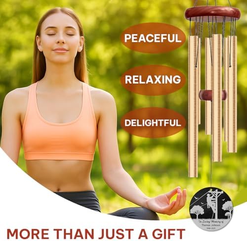 Personalized Lineman Memorial Wind Chime – “in Loving Memory of” Custom Name & Years – Sympathy Gift for Utility Worker Families – Outdoor Remembrance Windchime for Loss of Loved One - Image 6