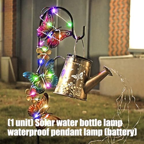Garden Stake Solar Watering Can Decor - Image 4