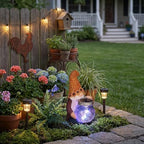 Lyeasw Solar Gnome Decor with Honeycomb Lantern, Outdoor Garden Decor - Image 4