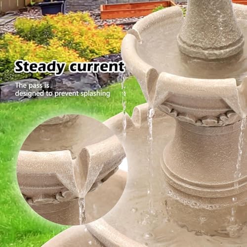 48"H Outdoor Italian Solar Water Fountain, Garden Resin Fountain - Image 3