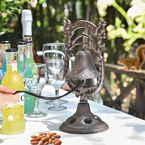 Sungmor Classic Cast Iron Tabletop Hand Bell Dinner Bell - Lovely Squirrel Shape Service Bell - Wrought Iron Rattle Table Ornaments - Perfect for Restaurant Bar Cafes - Image 2