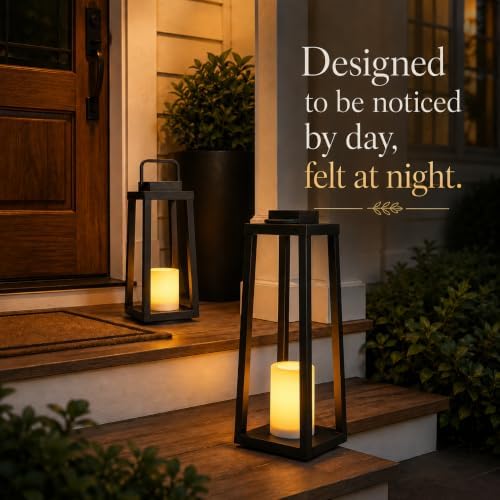 16in Metal Solar Lanterns Outdoor Waterproof,Hanging lantern，Floor Lamp - Image 2
